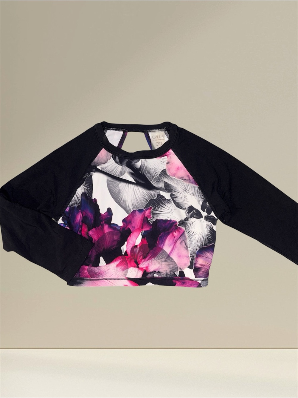 Calia Floral Cropped Rash Guard